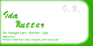 ida mutter business card